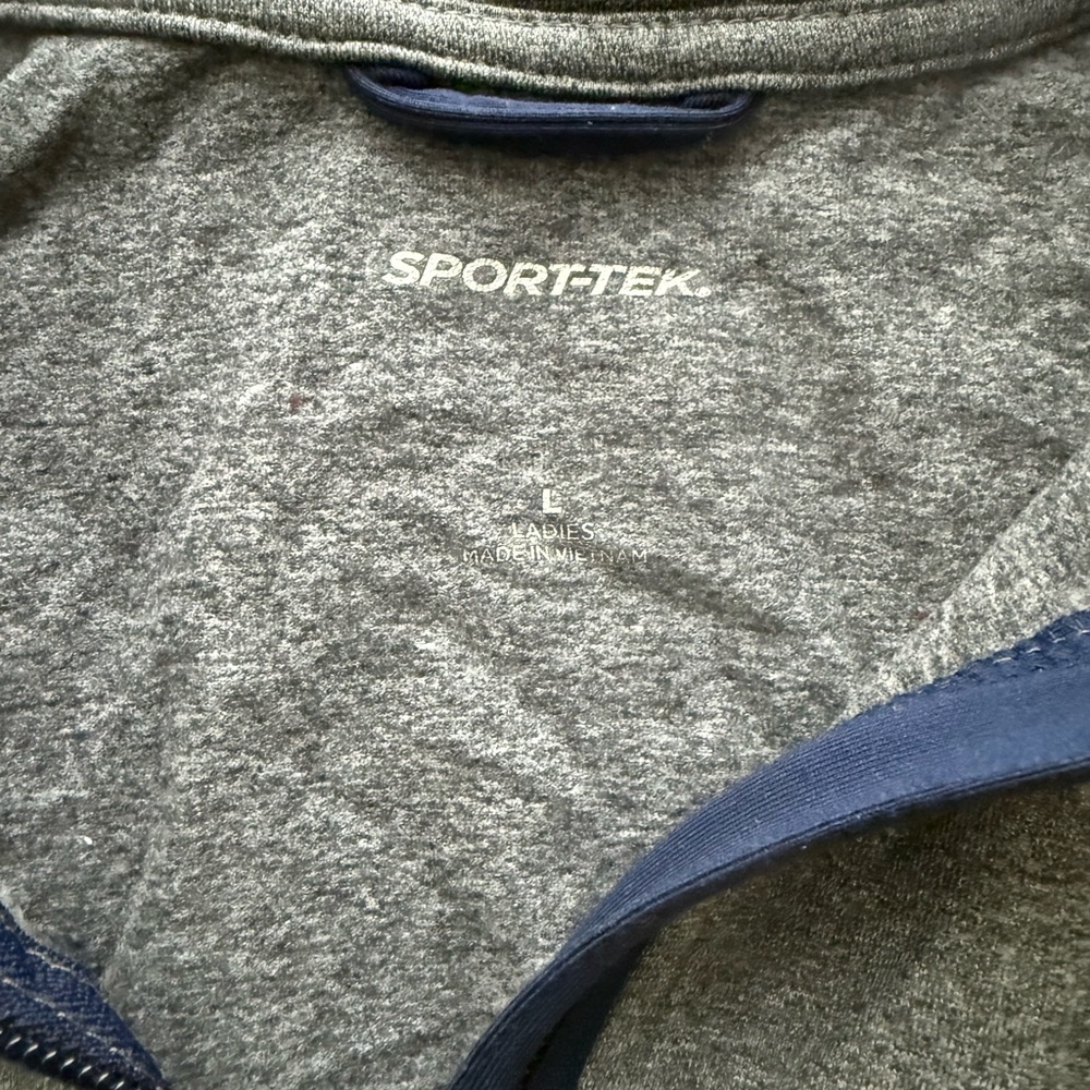 Sport-Tek Heather Gray and Navy Pullover